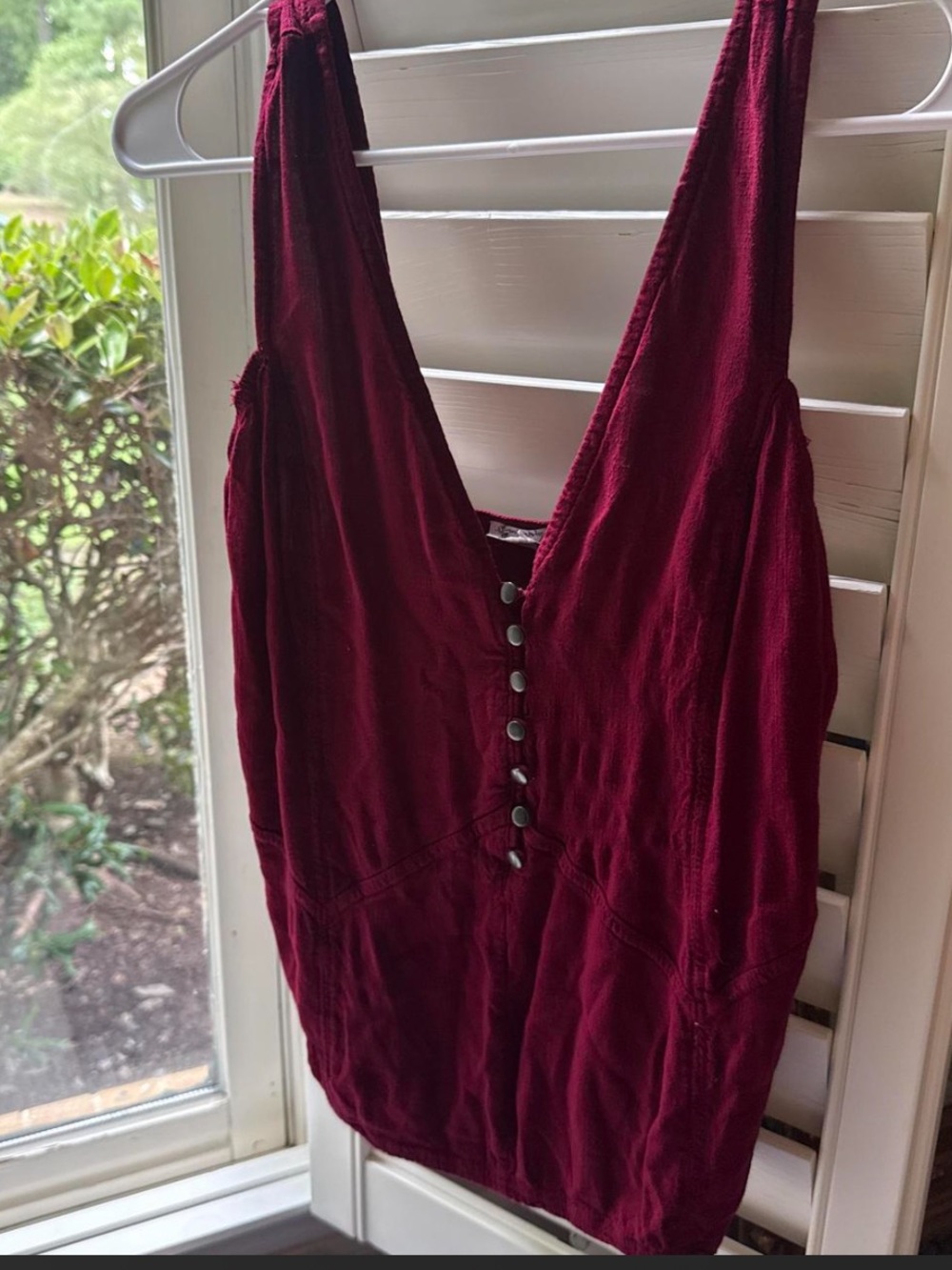 Free people Burgundy Tank Top